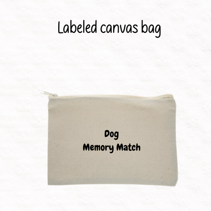 Wooden dog memory matching game